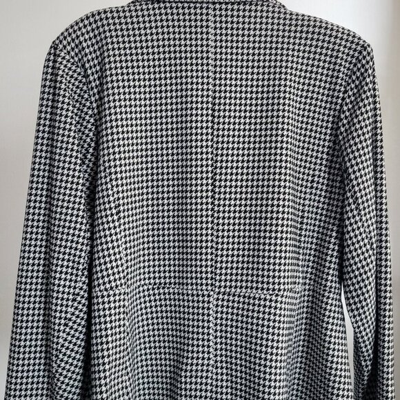 Glamour Z Lane Bryant Women's Black/White Houndstooth Jacket Blazer (Size: 24) - Picture 8 of 16